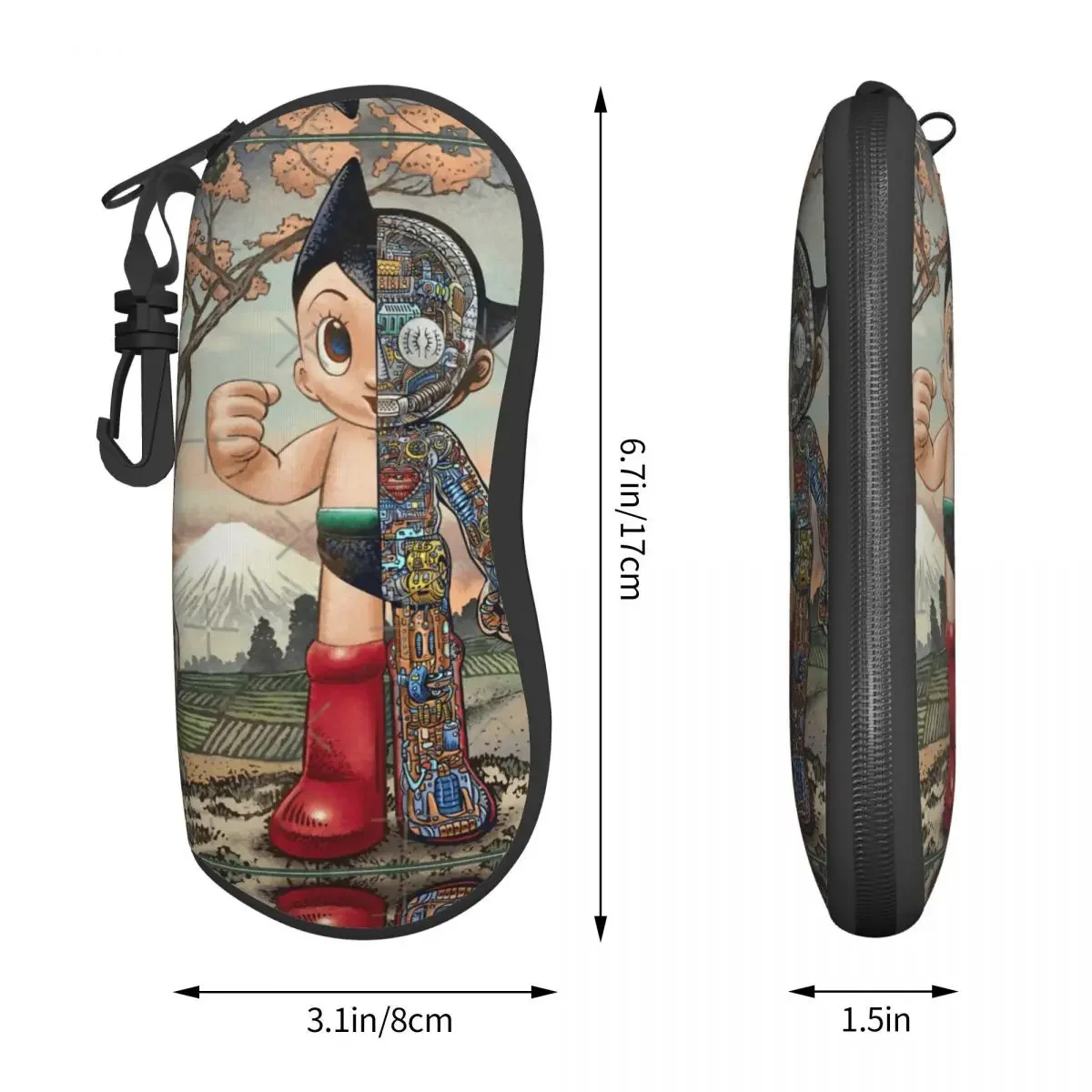 Tetsuwan Atom Anime Astro Boy 12 Unique Glasses Case Humor Graphic Key case Spectacles Case