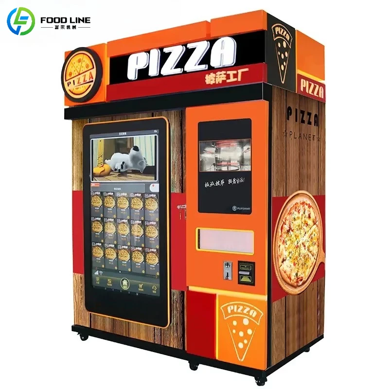 Customized Smart Pizza Vending Machine 24/7 Self-Service Hot Fresh Pizza Making Vending Machine for Commercial Use