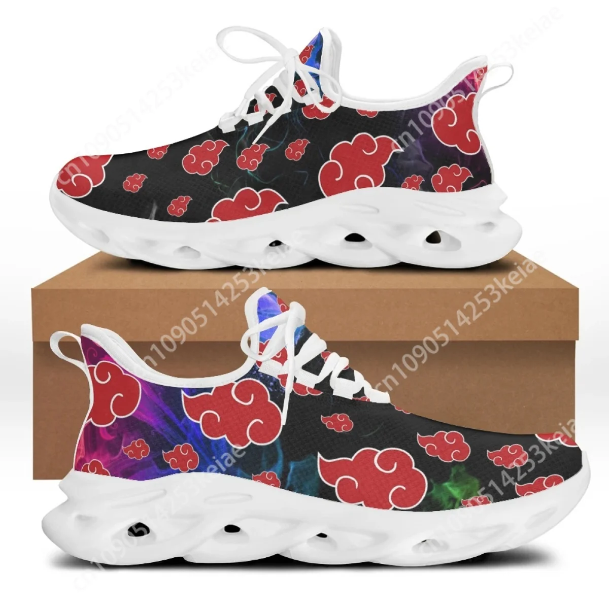 Custom Anime clouds Cartoon Shoes for Women Female Flat Sneakers Medical Pattern Nursing Footwear Lace up Flats zapatillas