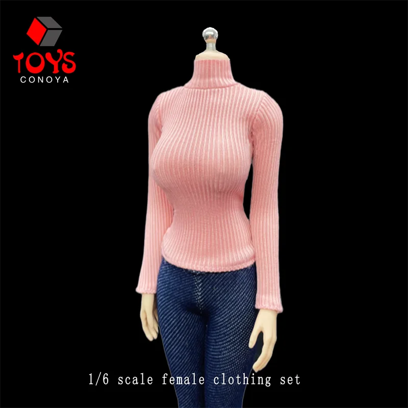 CJG-047 1/6 Bilancia Femminile Canottiera Collo Alto Maglia Vestiti Modello Misura 12 ''TBL PH UD LD Soldato Action Figure Corpo Bambole