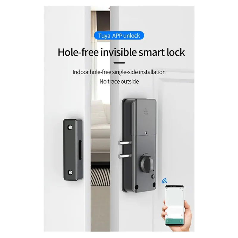 

【Последняя ссылка!】2X Smart Tuya App IC Card Lock для деревянной двери Bluetooth Lock Электронный дверной замок без дрели