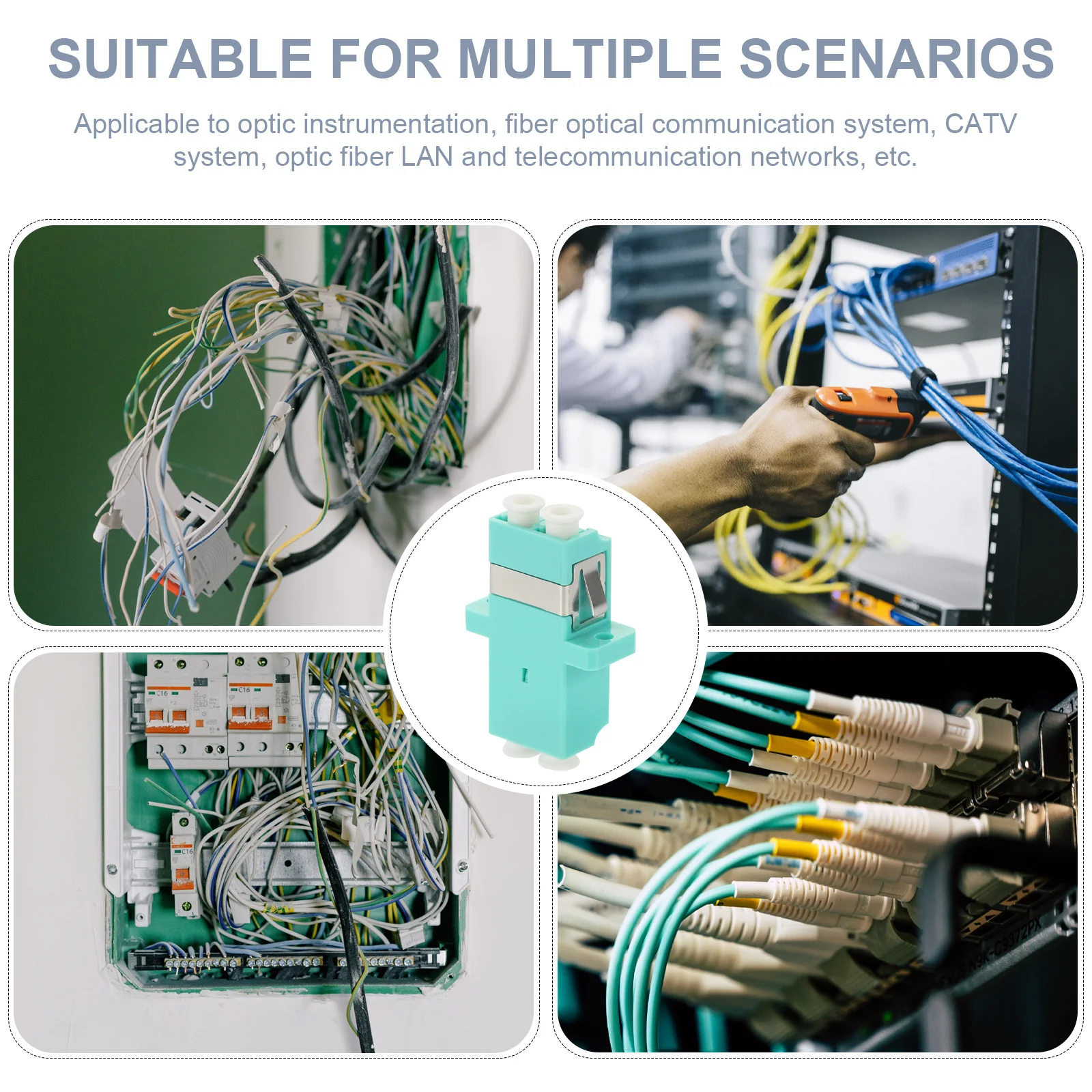 

Yardenfun 5pcs Female to Female Fiber Coupler Duplex Optic Adapter for Connector Cable