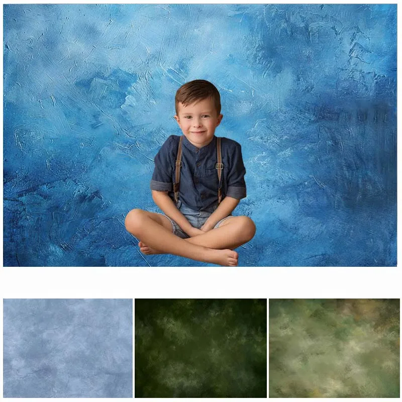 

LS Photography Background Blue Green Abstract Texture Birthday Maternity Wedding Adult Kid Portrait Backdrop Photo Studio