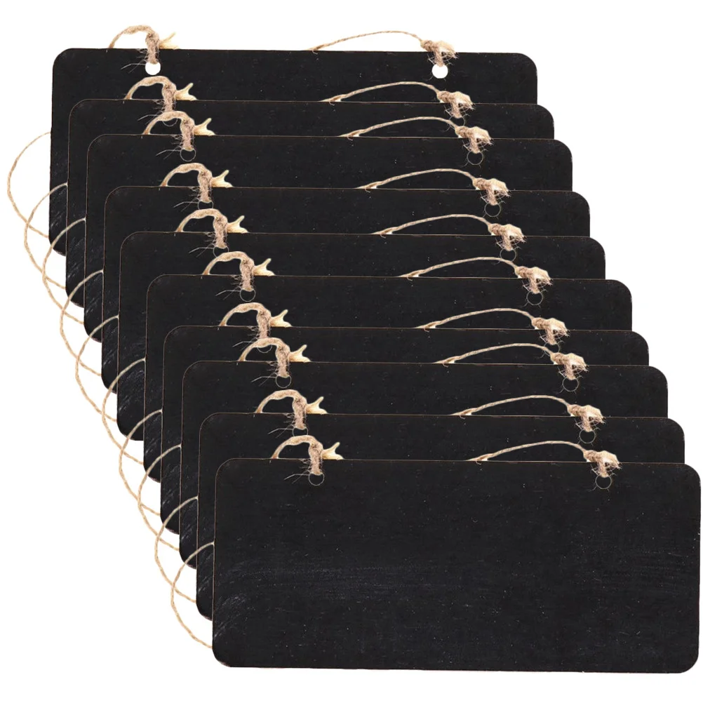 10 قطعة علامة السبورة المعلقة خمر السبورة الصغيرة قابلة لإعادة الاستخدام رسالة المجلس لقائمة مقهى السبورة الخشب ديكور عرض إشعار