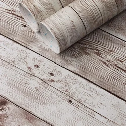 45cm Wallpaper PVC Wall Stickers Self-adhesive Big Roll DIY Waterproof Aged Wood Grain Furniture Home Decoration1m/3m/5m/6m/10m/