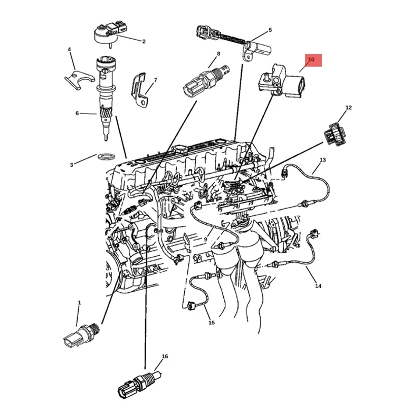 56044545AA Manifold Absolute Pressure Sensor MAP Standard Ignition For Jeep Grand Cherokee L6 4.0L 2003-2004 56044545AB