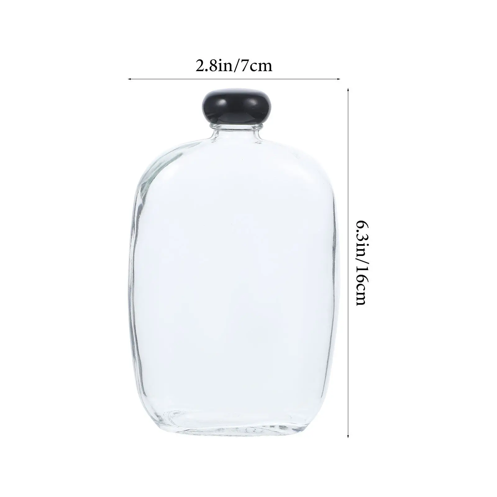2Pcs Clear Glass Floating Bottle with Lid for Wishing Sand Art DIY Decor Aromatherapy Storage Photo Prop Multi-Function Wishing