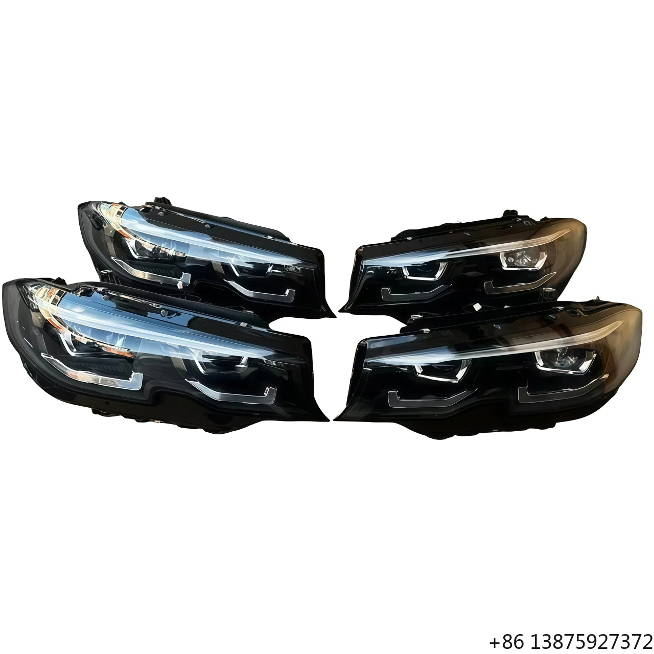 

Фары для автомобилей BMW 3 серии G28 G20, модель 2022 года, с высококачественной светодиодной системой освещения на темном фоне. Автомобильные фары