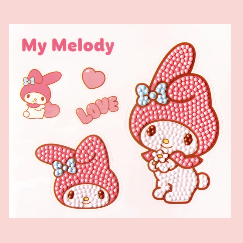 Cartoon Sanrio Children\'s Diamond Paintings Are Free To Paste Kulomi Melody Students Handmade DIY Stickers Decoration Gifts