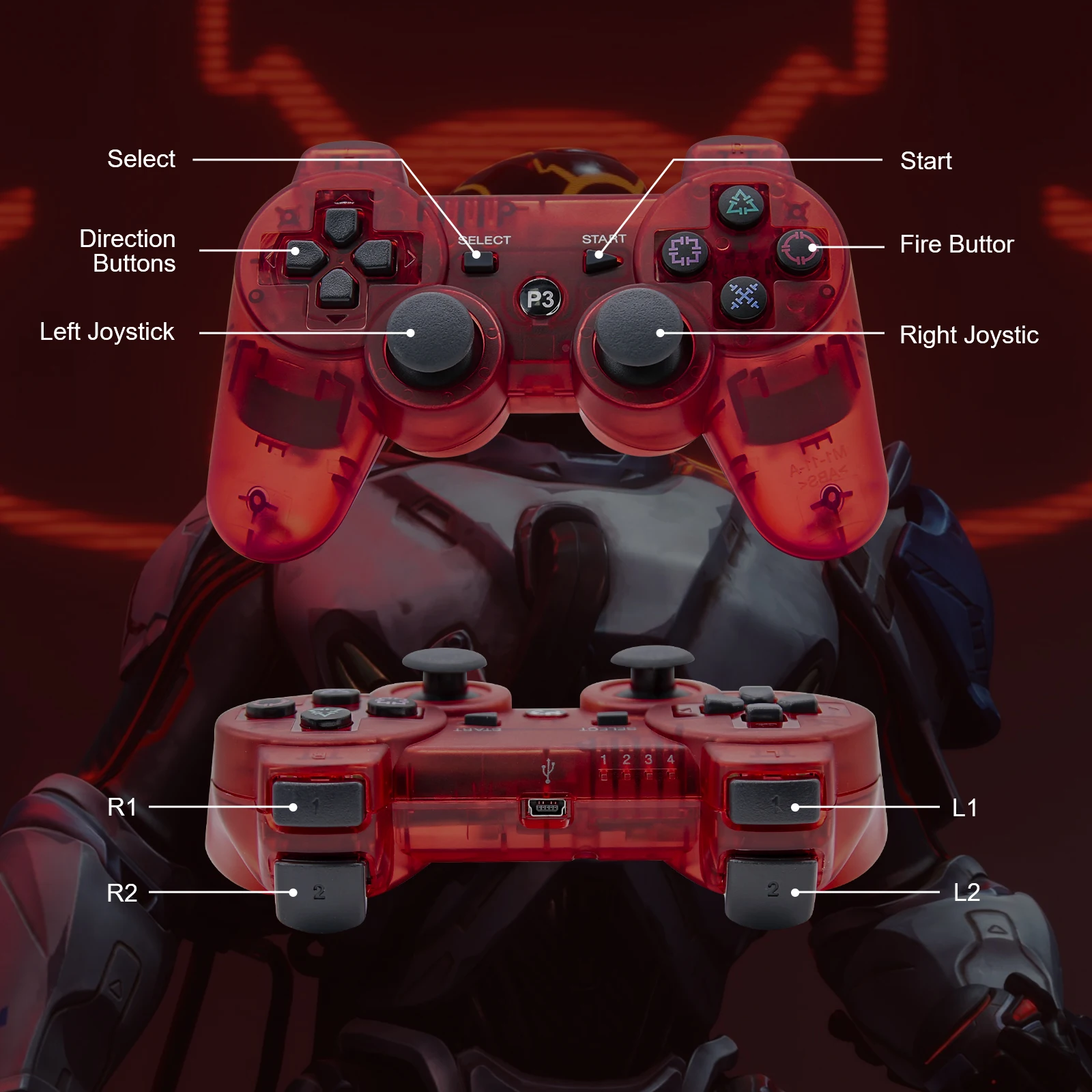 Wireless Bluetooth Controller For Sony PS3 6-Axis Gamepad for Play Station 3 Joystick Remote handle for Sony Playstation