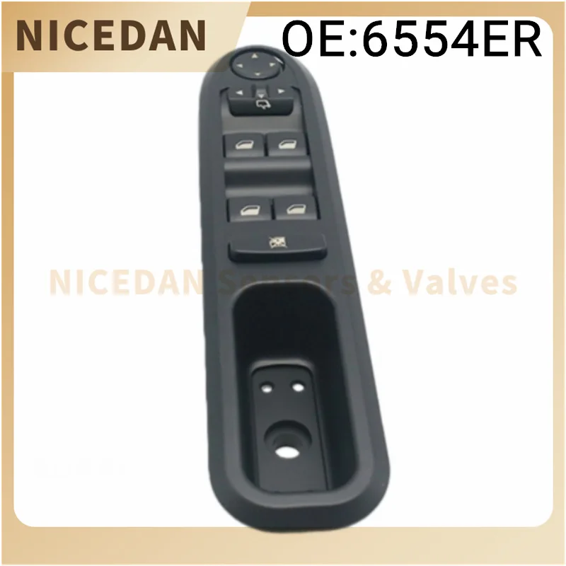 

6554ER 96468704XT Glass Lifter Main Switch Power Window Control Panel For Peugeot 407 2004-2010 2005 2006 2007 2008 2009 6554.ER