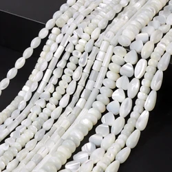 High Quality Natural Shell Beads Tube Rice Shape Heart Mother of Pearl Shell Loose Beads for Jewelry Making Bracelet DIY Craft