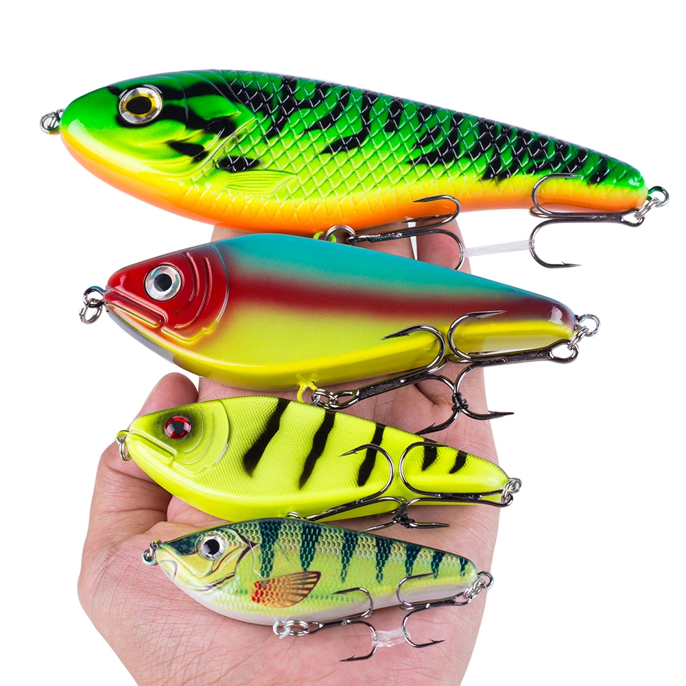 Hanlin Glide Jerkbait 75/90/120/150/mm Popular Pike Hard Jerk Bait Crankbait Muskie Lures Fishing Lure Wobbler Bass Tackle