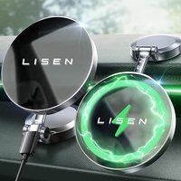 LISEN for Magsafe Car Mount Charger 15W 360° Rotation Wireless Car Charger Ultra-Magnetic Car Phone Holder Dashboard Foldable