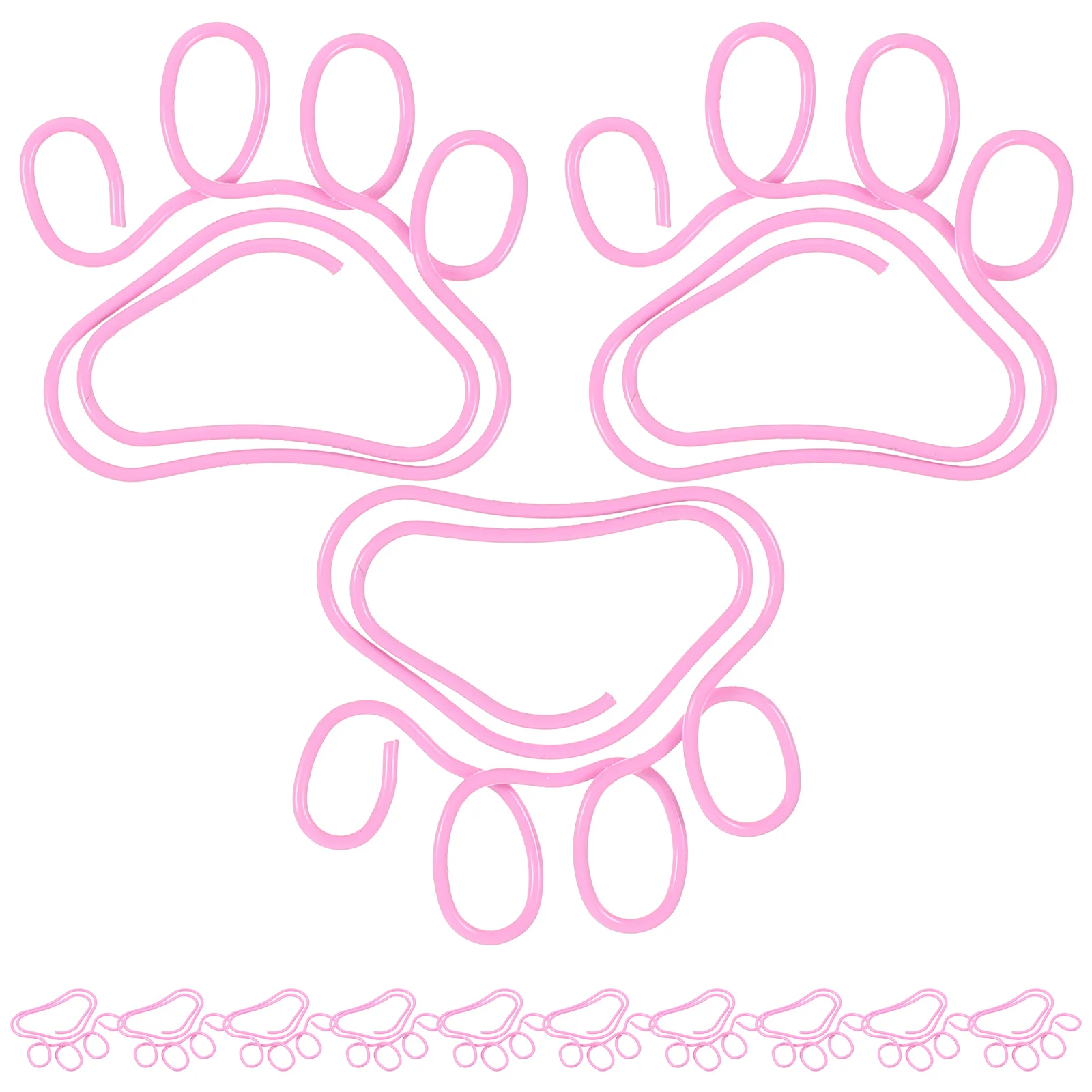 20 Pcs Cartoon Paw Print Paper Clip Clamp Document Clips Tiny Cute for Paperwork Metal Paperclips Claw