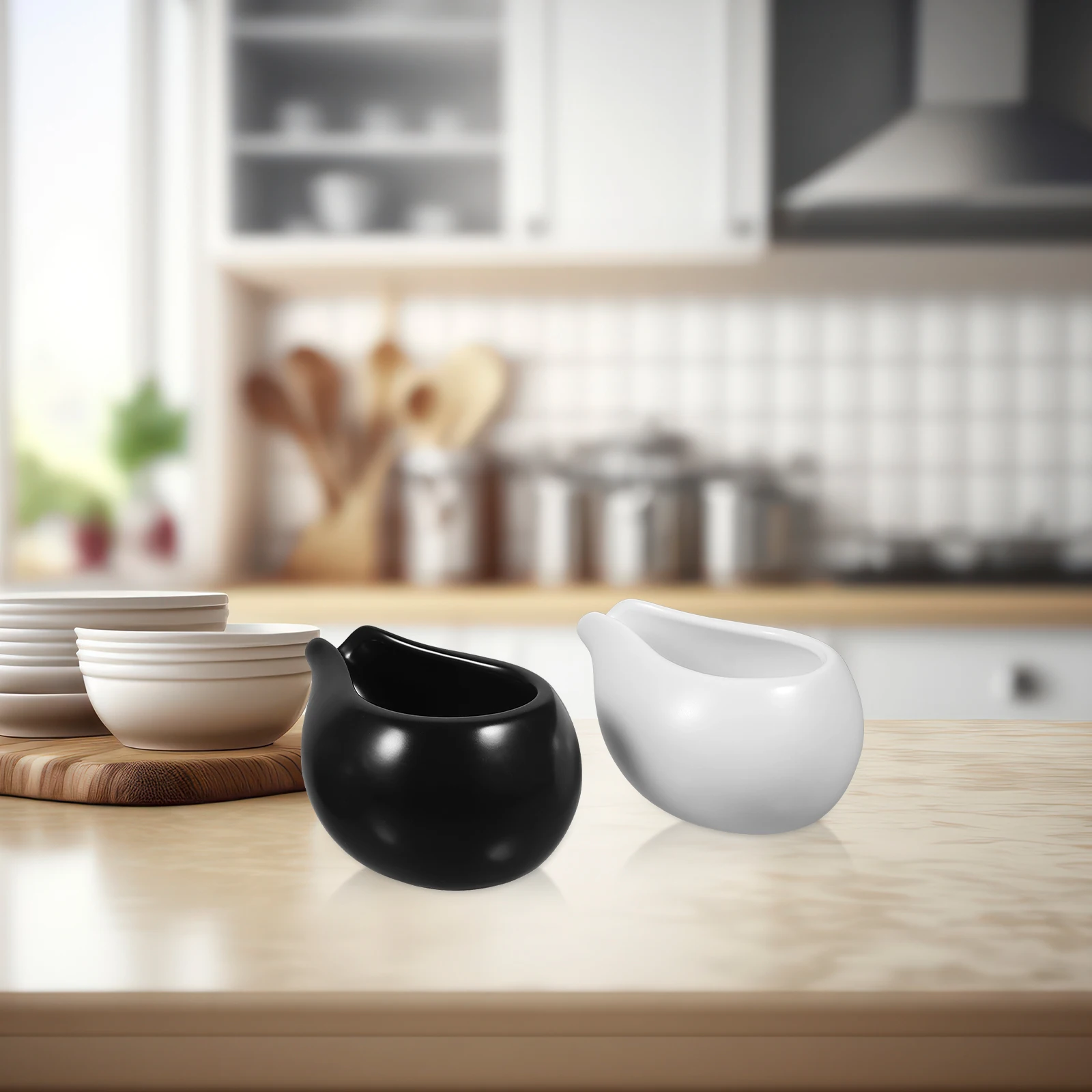 

3 Pcs Milk Can Mini Pitcher Restaurant Condiment Bowls Containers Coffee Syrup Pitchers Dispenser for Cup