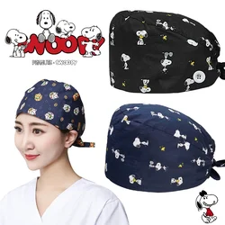 Snoopy Operating Cap Bonnets Printing Nurse Sweat Absorbent Head Wrap Towel Surgical Anti Dirty Cotton Operating Room Soft Hat