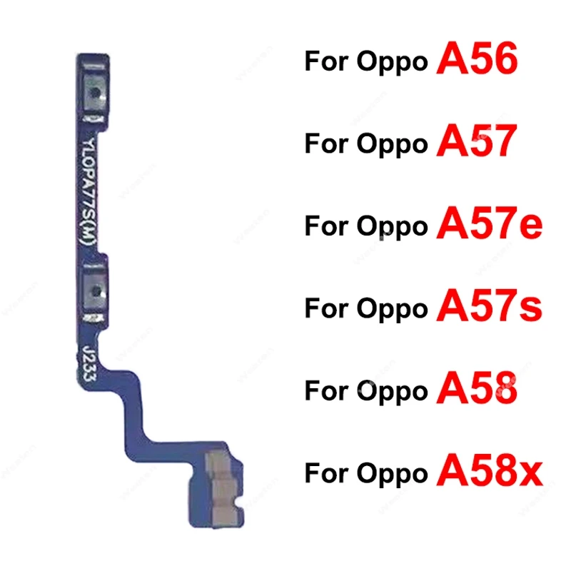 For OPPO A56 A57 A57e A57s A58 58X 4G 5G Power Volume Flex ON OFF Power Voulme Side Keys Buttons Flex Cable Parts