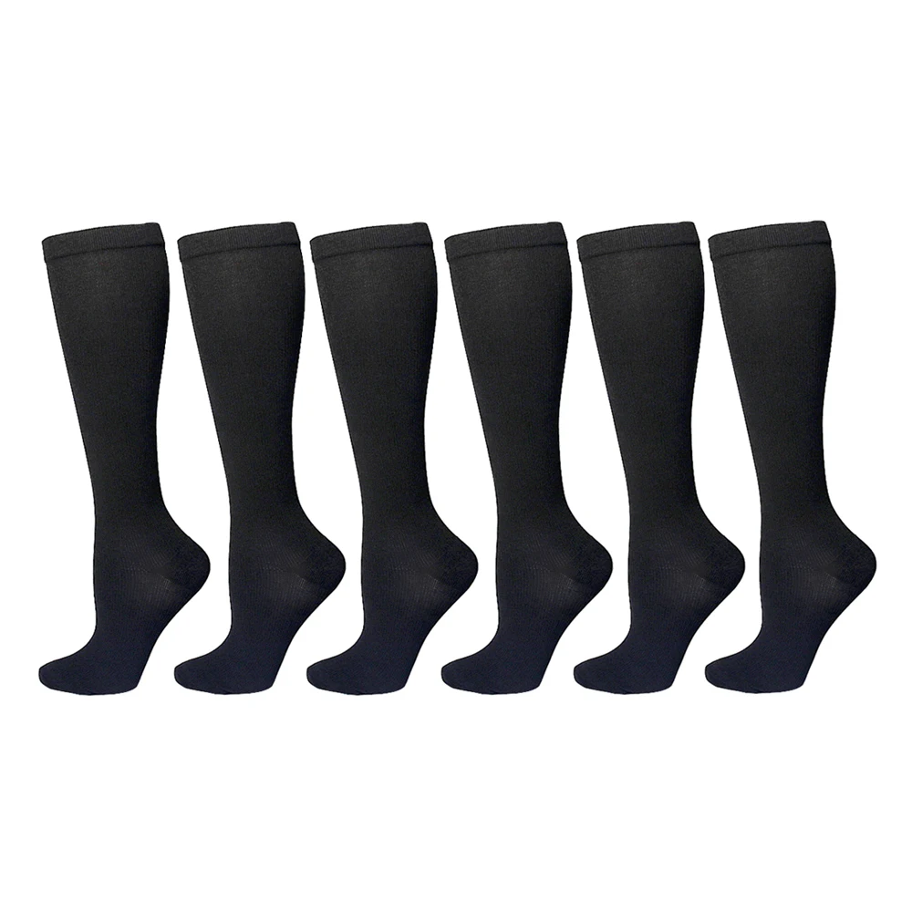 2/6 Paar Kompressionsstrümpfe, Laufsportsocken, Pflegestrümpfe, 20–30 mmHg, für Flug, Reisen, Schwangerschaft, Ödeme, Diabetes, Krampfadern, Socken
