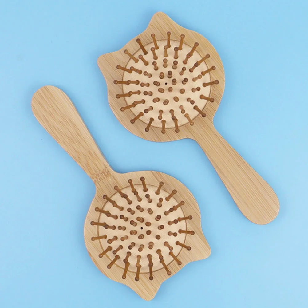 

Detangling For Women Styling Comb Cartoon Paddle Brush Anti-Static Scalp Comb Bamboo Hair Brush For Thin Hair Smooth