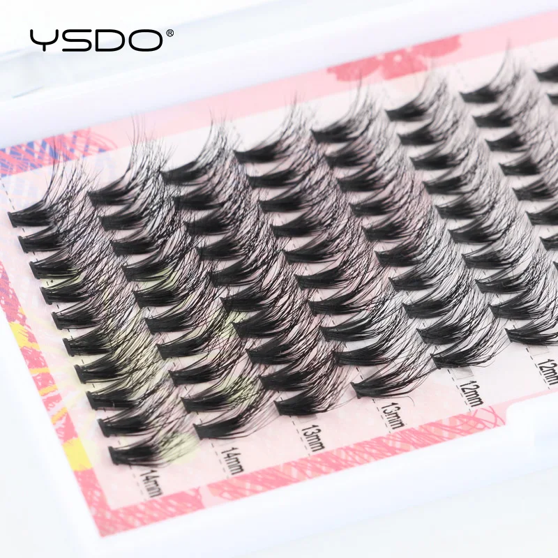 Ysdo 10 Reihen einzelne Wimpern falsche Wimpern Cluster DIY Wimpern verlängerungen Russland Volumen Faux Nerz Wimpern Make-up Zilien Werkzeuge