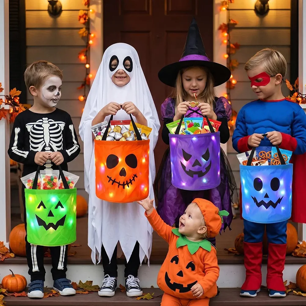 4pcs Candy Bucket Bag,Hallowee - Diy Halloween Electronics ulasan dan harga