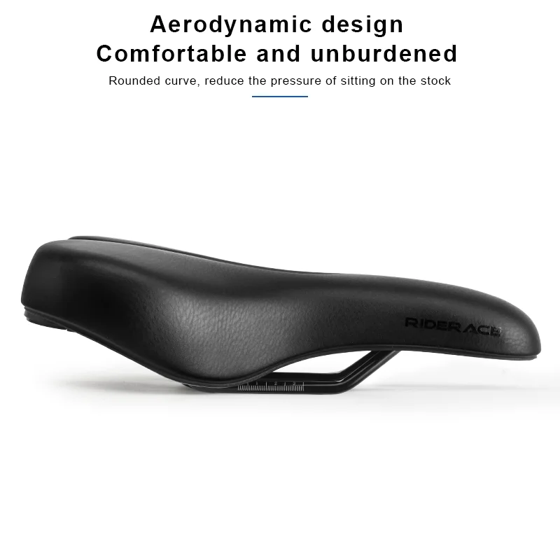 Asiento de bicicleta con cojín de cuero sintético y espuma, resistente a los golpes, para ciclismo de montaña, sillín de bicicleta de estilo vintage, cómodo, acolchado y con buena capacidad de absorción de impactos.