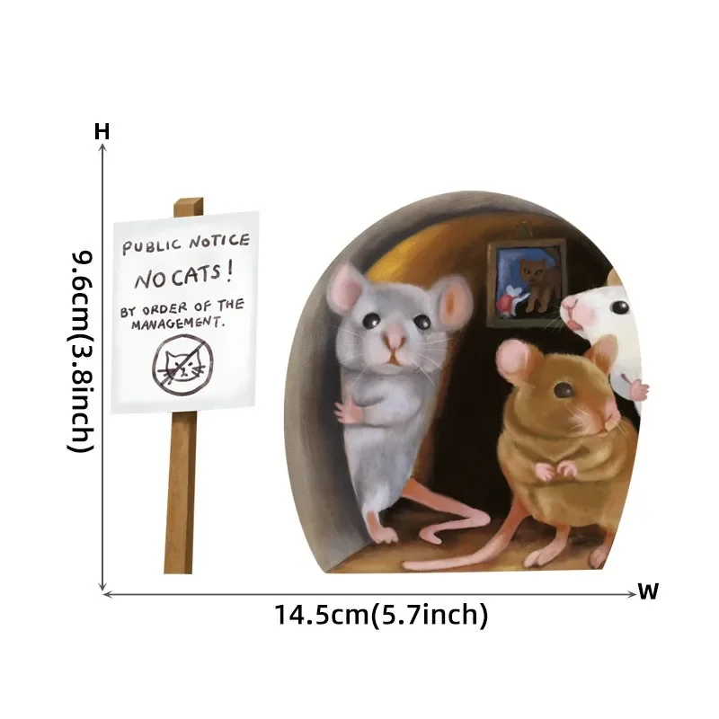 Funny Mouse Hole Wall Stickers Bedroom Kitchen Baseboard Home Decoration 3D Vinyl Wall Decals DIY Cartoon Rats Animal Art Mural