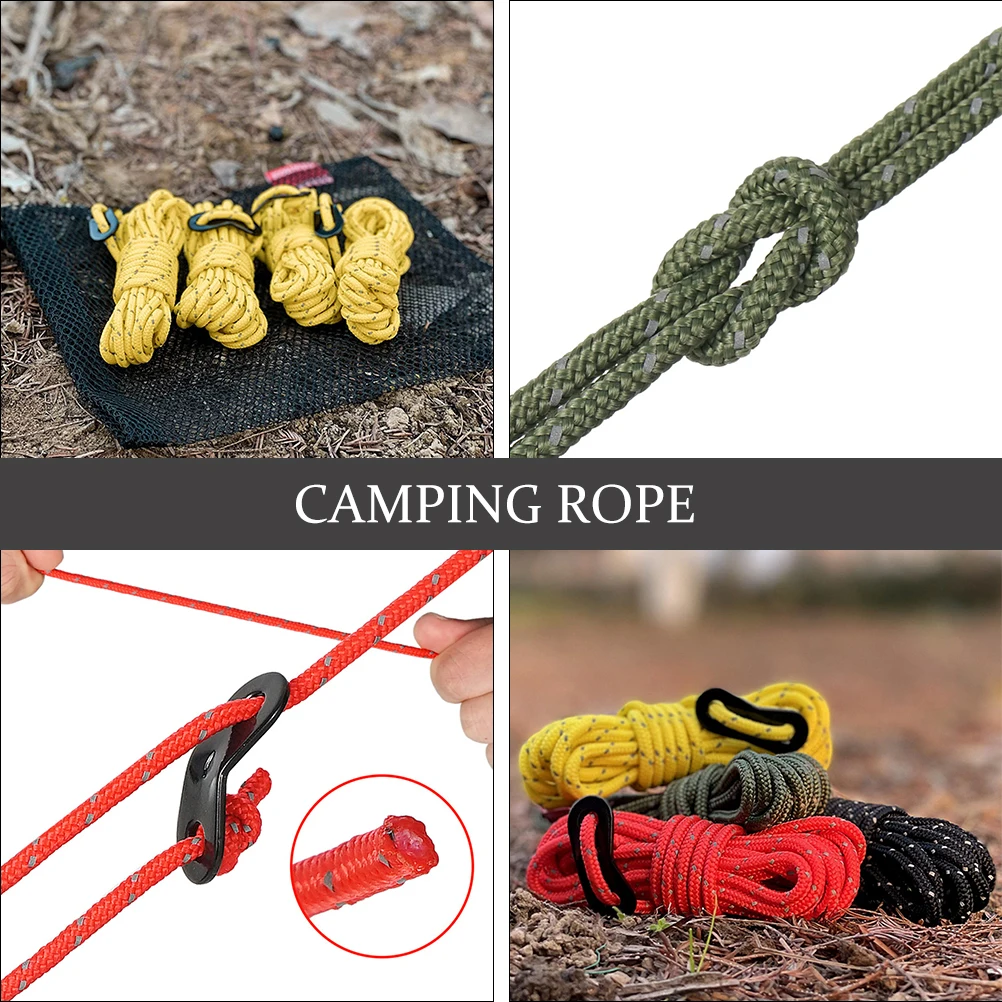 

Reflective Tent Rope Guyline Cords Outdoor Camping Straps Canopy Tarp Fixing Accessories Durable Nylon Portable