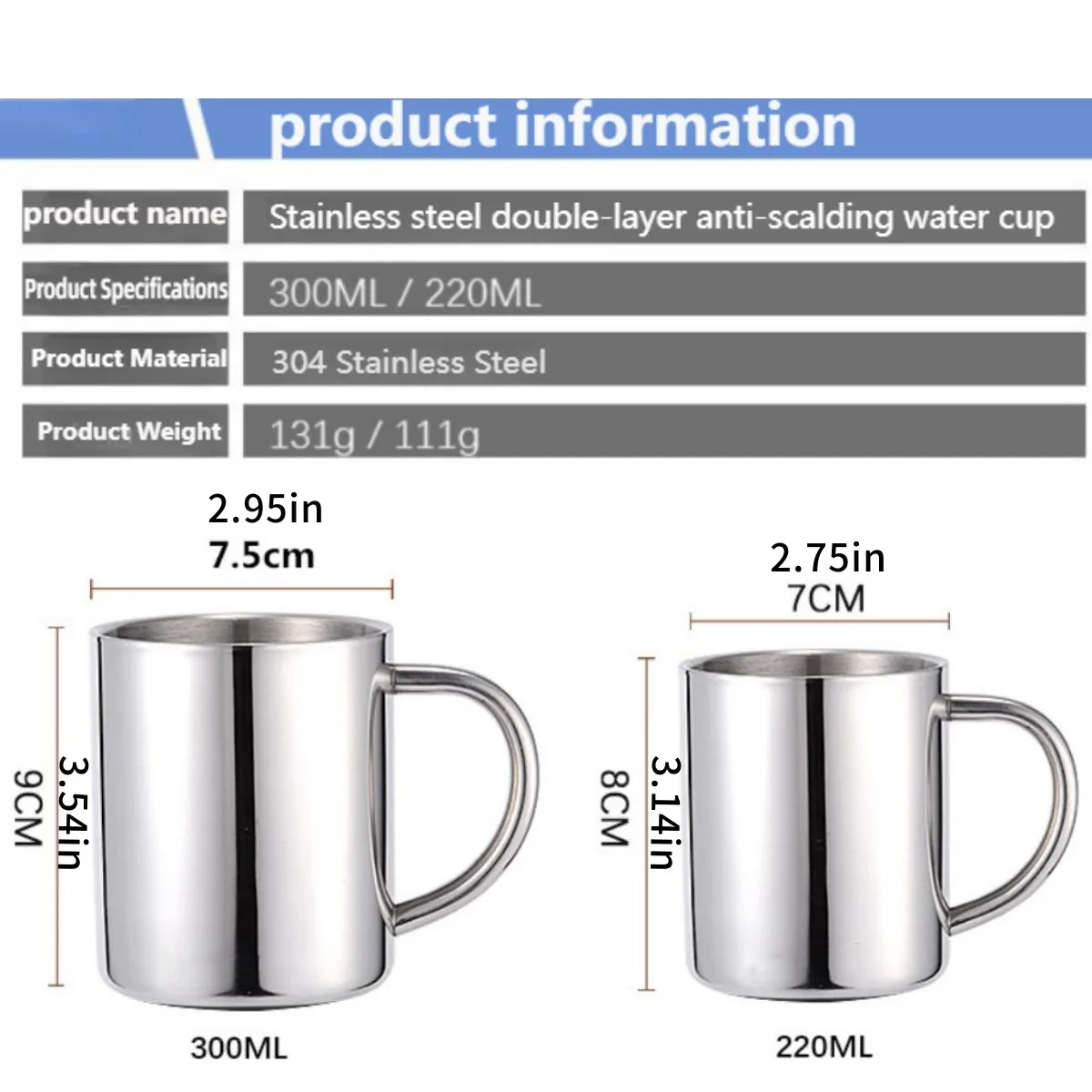 220 مللي/300 مللي مخصص كوب من الفولاذ المقاوم للصدأ فنجان القهوة التخييم القدح تخصيص فنجان القهوة المعدنية المحمولة كوب حليب السفر كوب خارجي #5