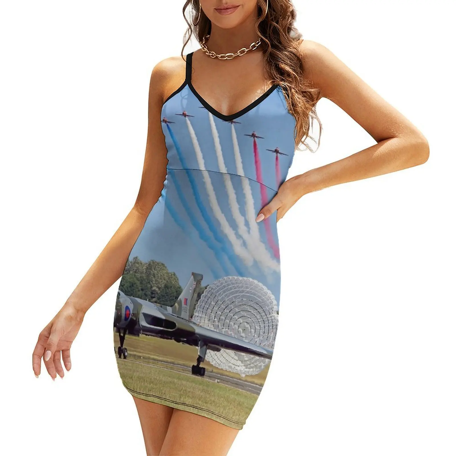 

The Red Arrows Salute The Vulcan Sling Dress Dress women Clothing Summer women's clothing women's dresses luxury