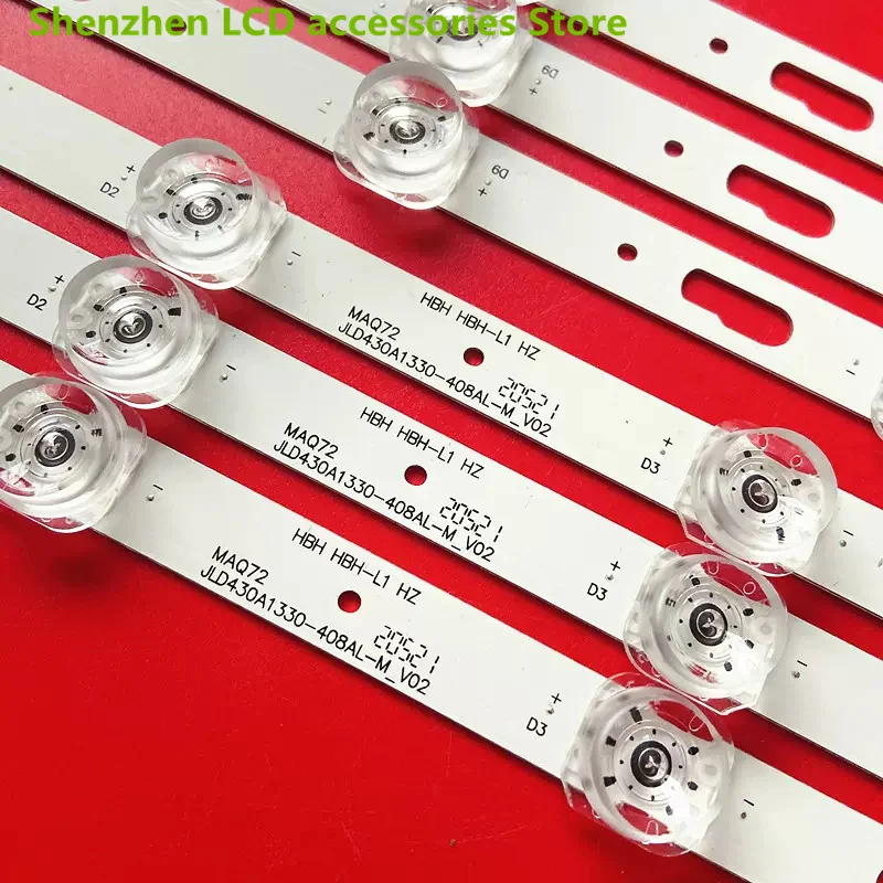 6pcs led streifen für samsung 43 ''ue43tu7097u un43tu8000 ue43tu7100 LM41-00868A BN96-50319A BN96-50320A JL.D430A1330-408AR-M_V02