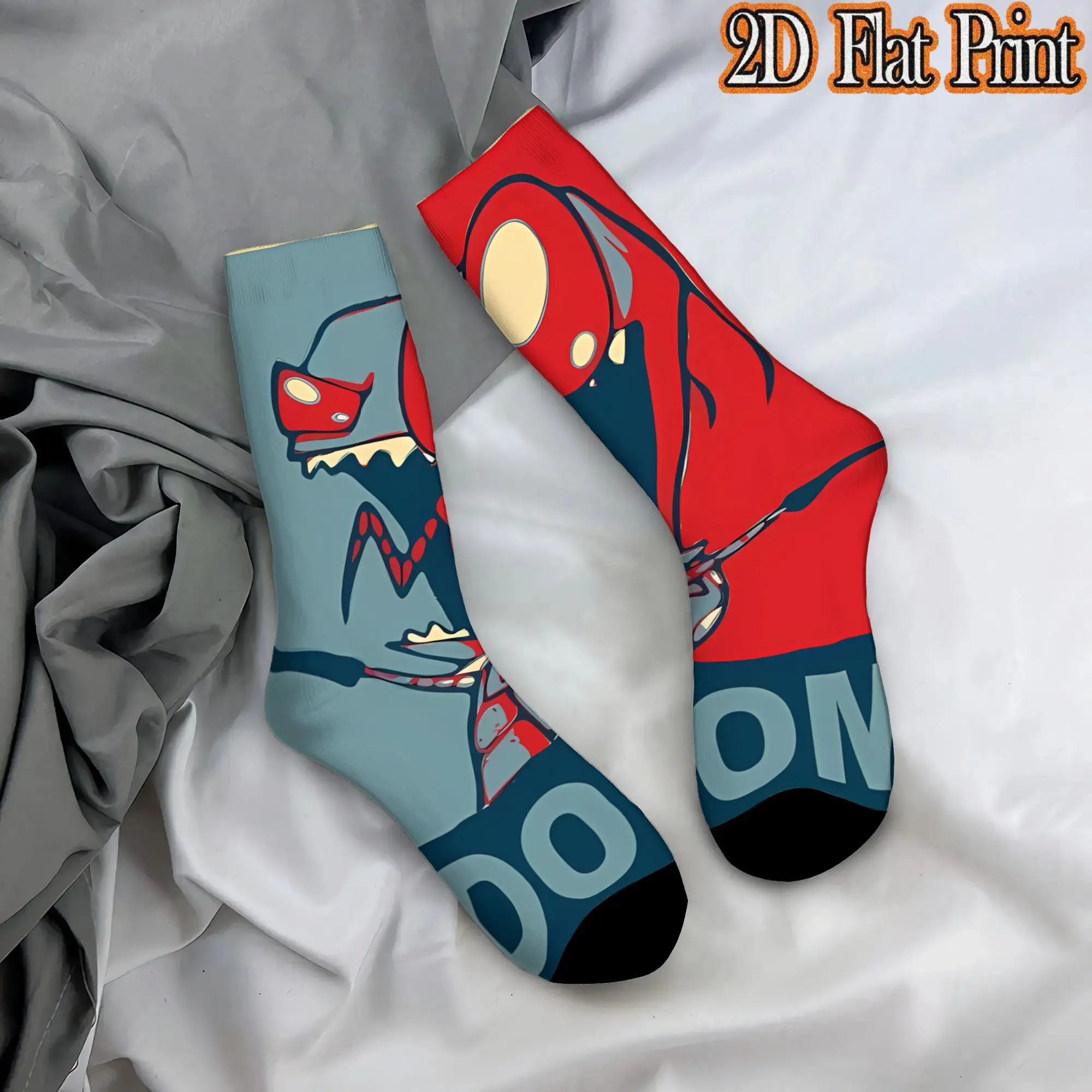 Fashion Vintage Invader Zim Anime  Men's  CompressionSock Unisex  Funny Mid-Calf Socks