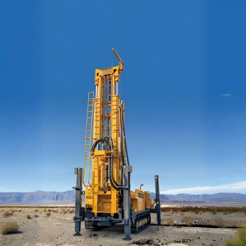 500m Crawler Pneumatic Well Water Drilling Rig Pump Motor Core Components Drilling Rig Can Be Equipped With Air Compressor