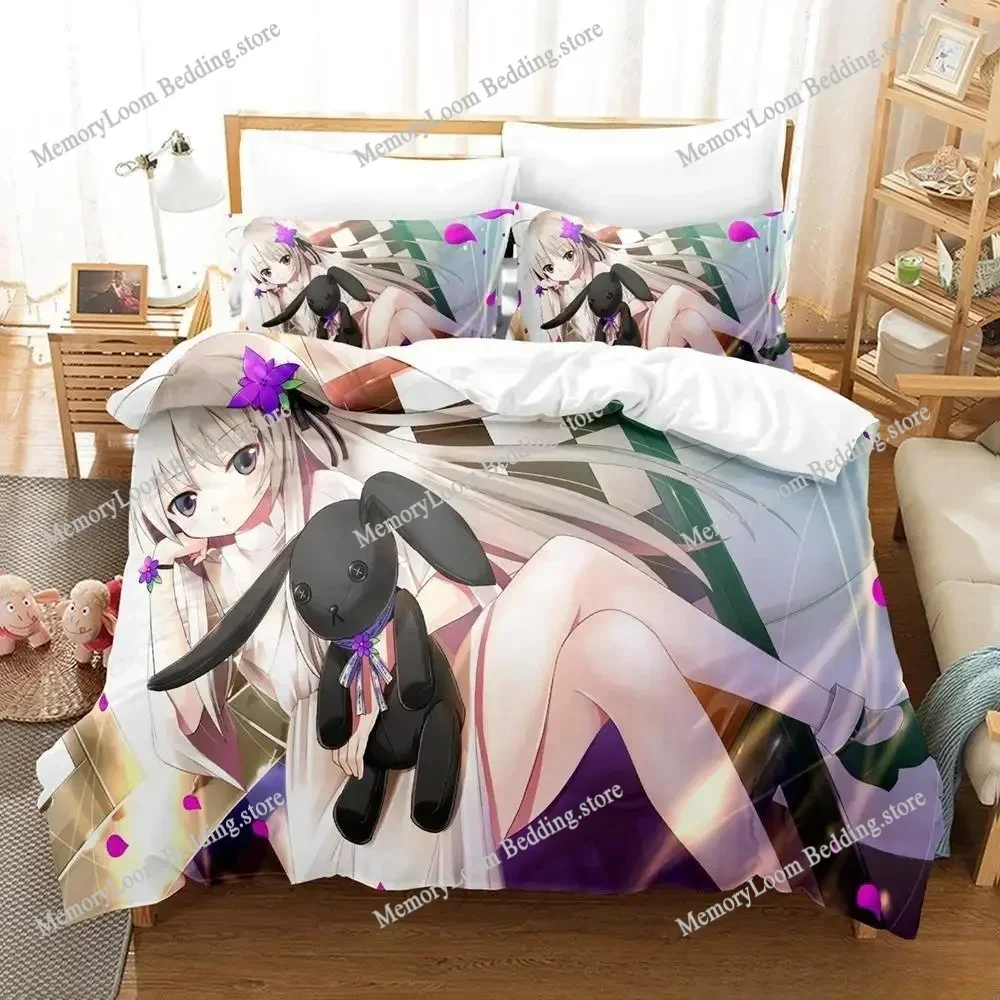 Sexy Yosuga No Sora Bedding Set Single Twin Full Queen King Size Bed Set Adult Kid Bedroom Duvet Cover Sets Anime Bed Sheet Set
