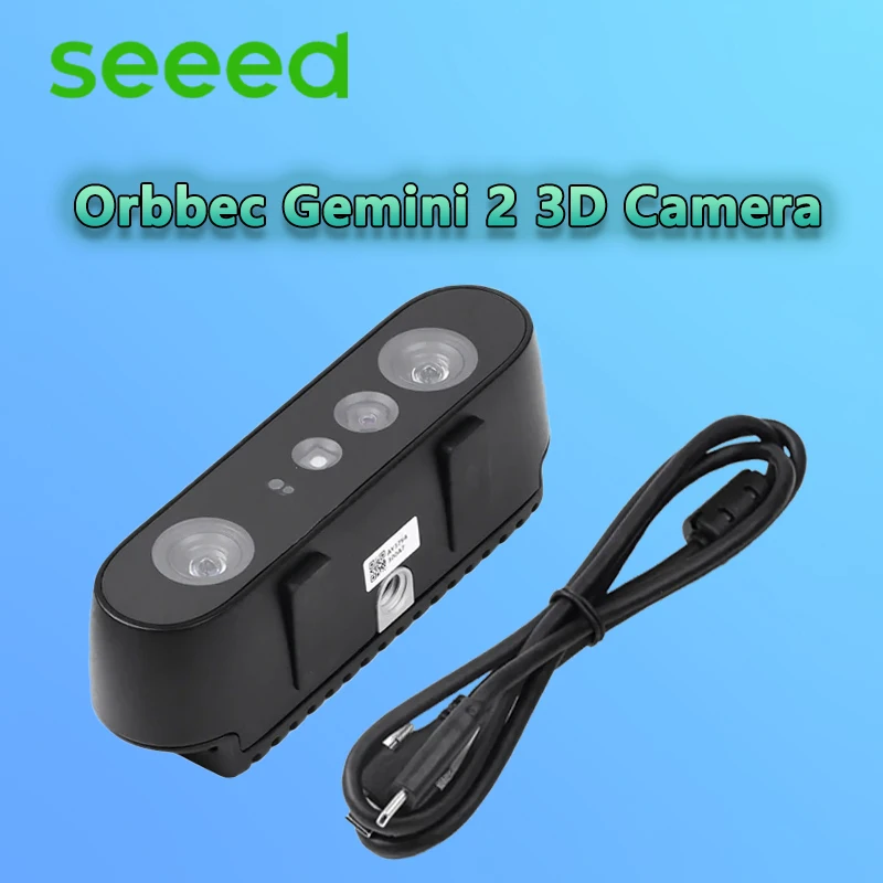 

Orbbec Gemini 2 3D Camer-a, Support for Robotics, Active Stereo IR 30fps 0.15–10 m Depth, 91°×66° FOV, USB‑C, IMU, SDK