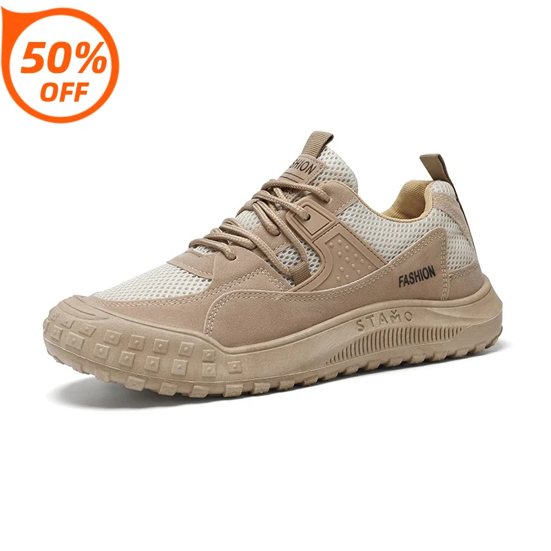 

2026New large size Canvas sneakers shoes Men's hiking mountain Fashion climbing loafers mesh Punk casual sports shoes mens shoes