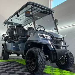 2024 New Off-road Club Golf Cart Electric 48V 72V Lead Lithium Golf Hunting Buggy Solar Panels 4+2 6 Seat Golf Carts CE DOT