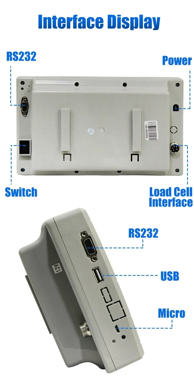 2025Full Touch Screen Display Digital Intelligent Weighing indicator for Platform/Floor Scales