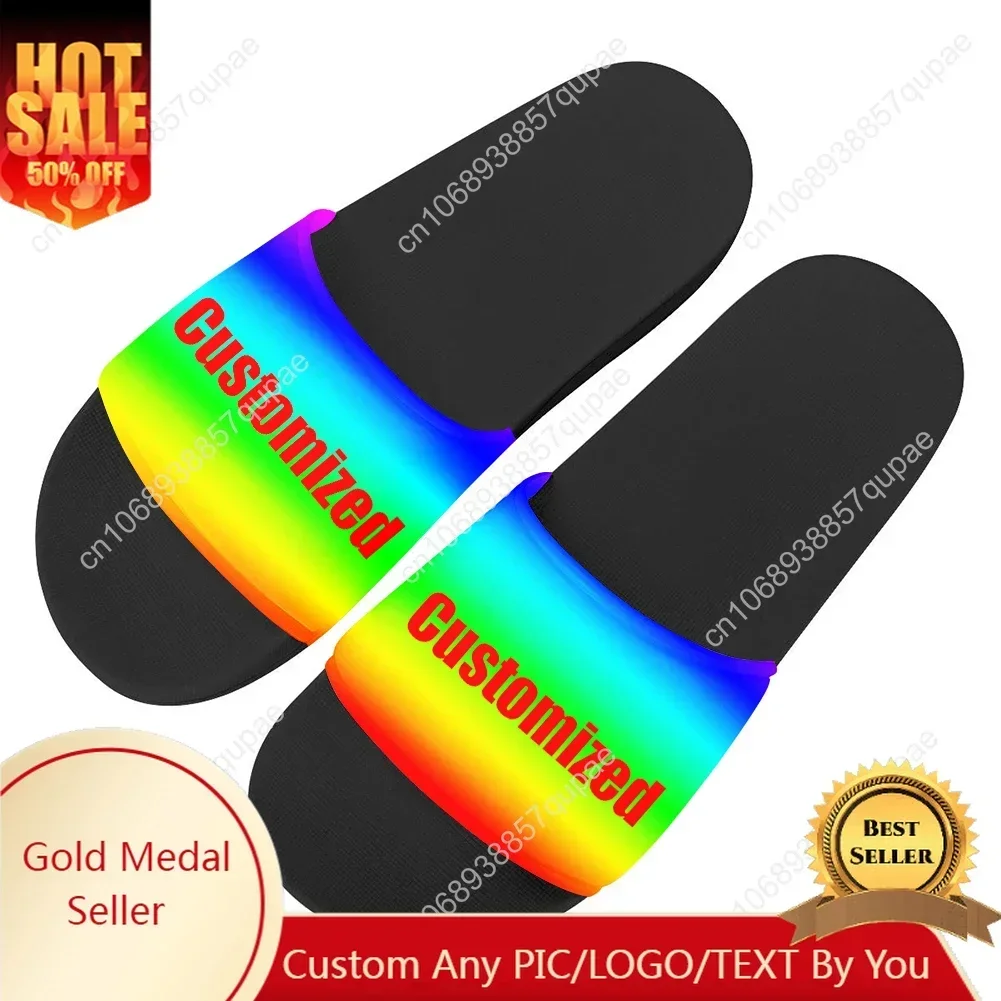 Custom Slippers Home Customized Water Shoes Men Women Teenagers Bathroom Beach Pool Sandals That Can Be Worn Outside