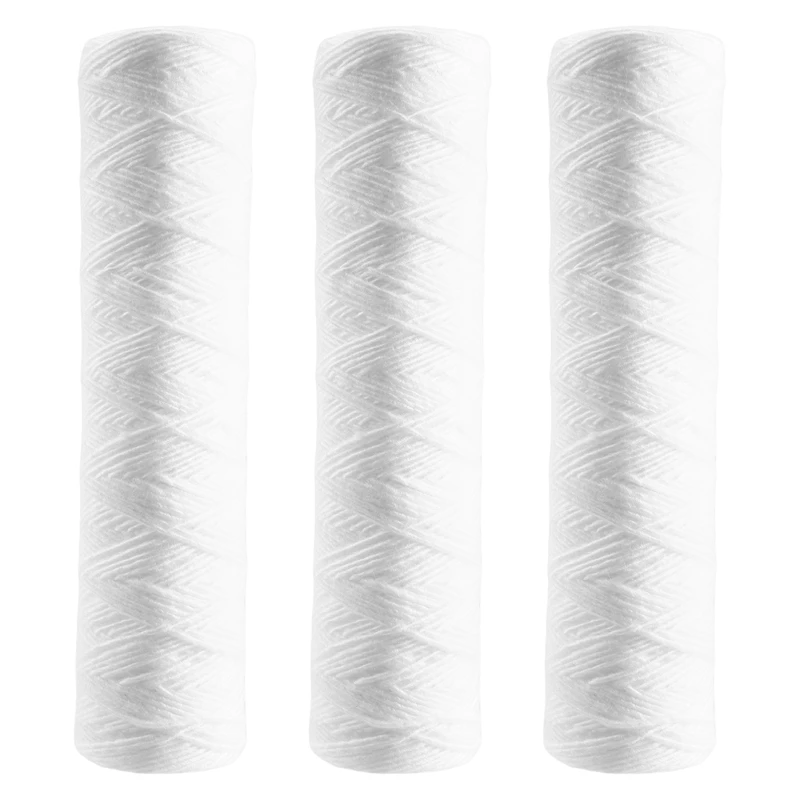 

3Pcs Water Purifier 10 Inch String Wound Filter Cartridge 5 Micrometre PP Cotton Filter Sedmient Filter