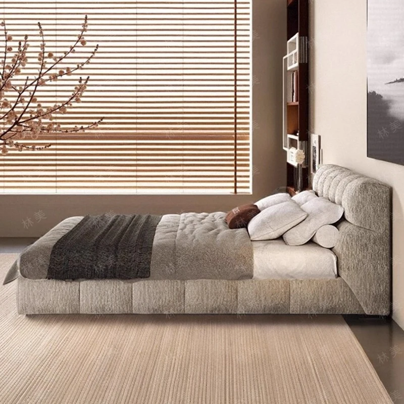 Double King Size Bed Sleeping Safe Space Saving Multifunctional Design Bed Massage Frame Letto Matrimoniale Unique Furniture