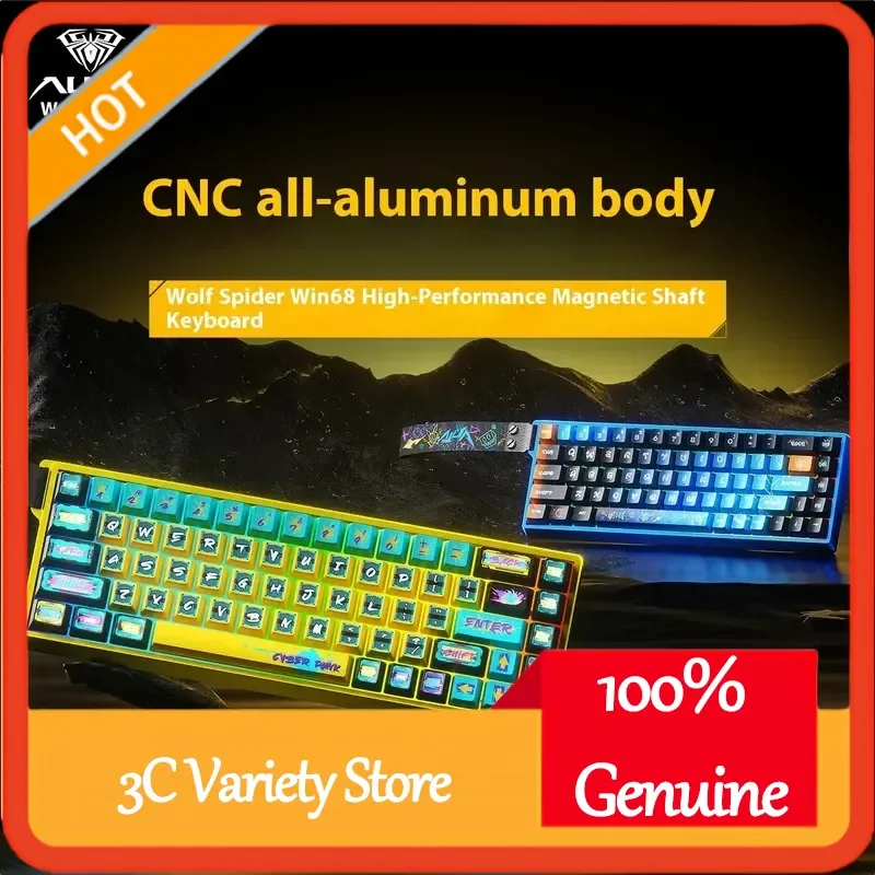 

Aula Win68 He Ultra Aluminum Gaming Keyboard Magnetic Axis Low Latency Esports FPS Wired High Performance Computer Peripherals