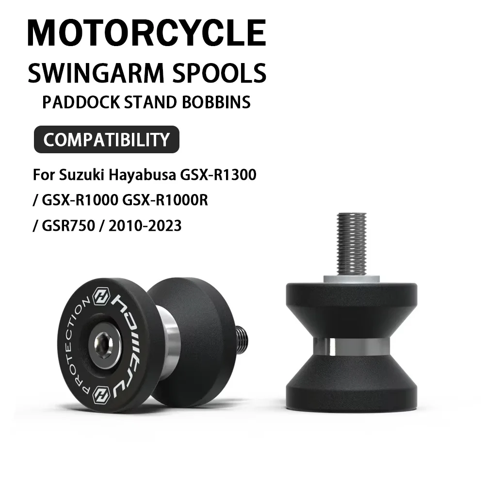 Motorcycle Swingarm Spools For Suzuki Hayabusa GSX-R1300 / GSX-R1000 GSX-R1000R / GSR750 / 2010-2023 Paddock Stand Bobbins