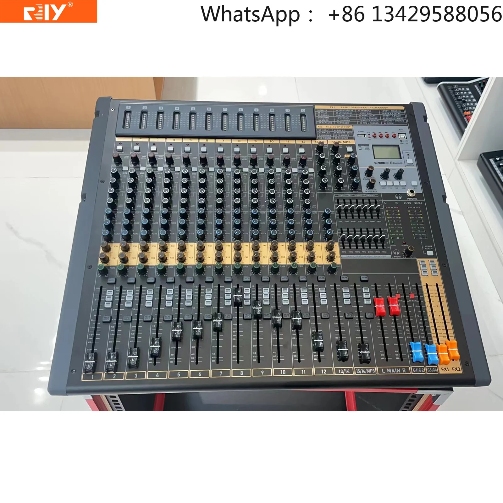 TFB Series Top Quality 10/12/16/20/24 Ch Audio Recording USB Mixer Dual 99DSP/4 Groups/4 Band EQ Dual LED Lights Display for Bar