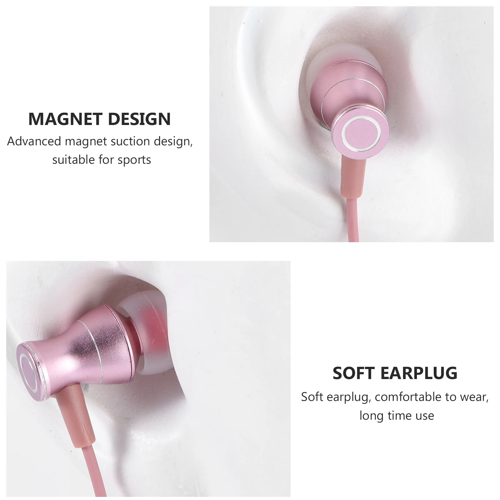 

Headphone 3.5mm Jack Earphone Sweatproof Stereo Magnets Neckband Bass Headset Built-in Mic for Sports Outdoor Headphone