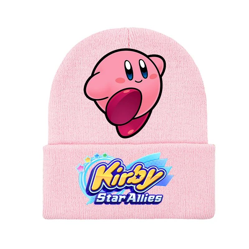 Star Kirbys Kid Knitted Hat Game Cartoon Girl Beanie Outdoor Casual Warm Fashion Hundred Take Knitted Cap Anime Child Adult Gift