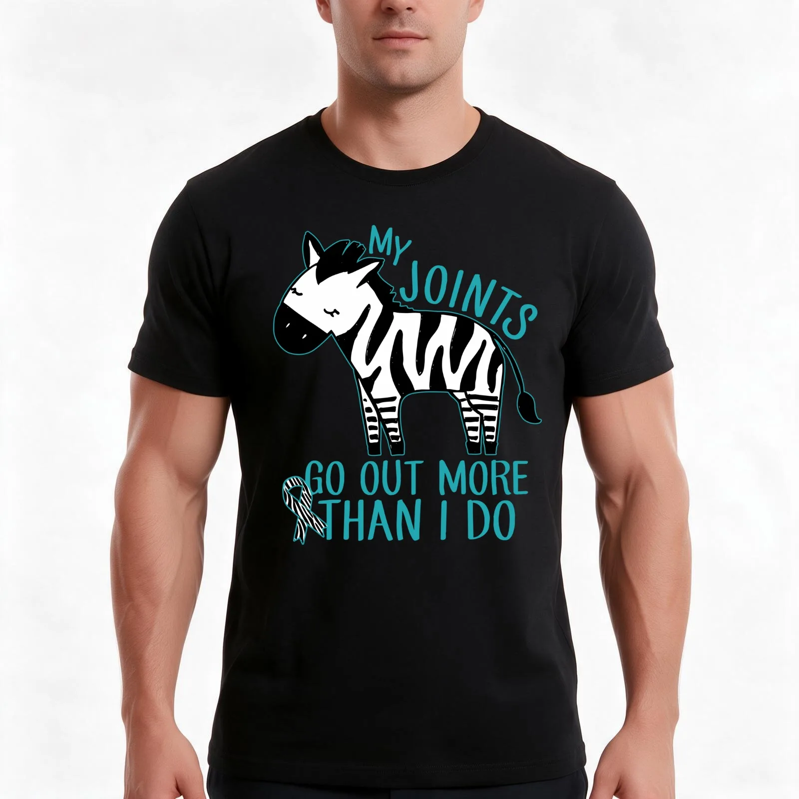 Ehlers-Danlos: Joints Go Out More Than I Do T-Shirt, Summer Casual Cotton Tee, Oversized Streetwear Tops, Vintage Graphic Print