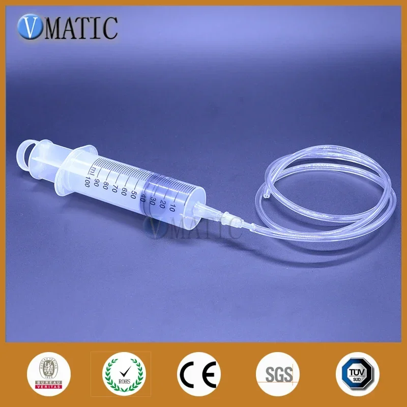 Free Shipping Liquid Dispenser Large Big Giant 100ml 100cc Syringe Big Mouth + PVC Tube Glue Dispensing Syringe