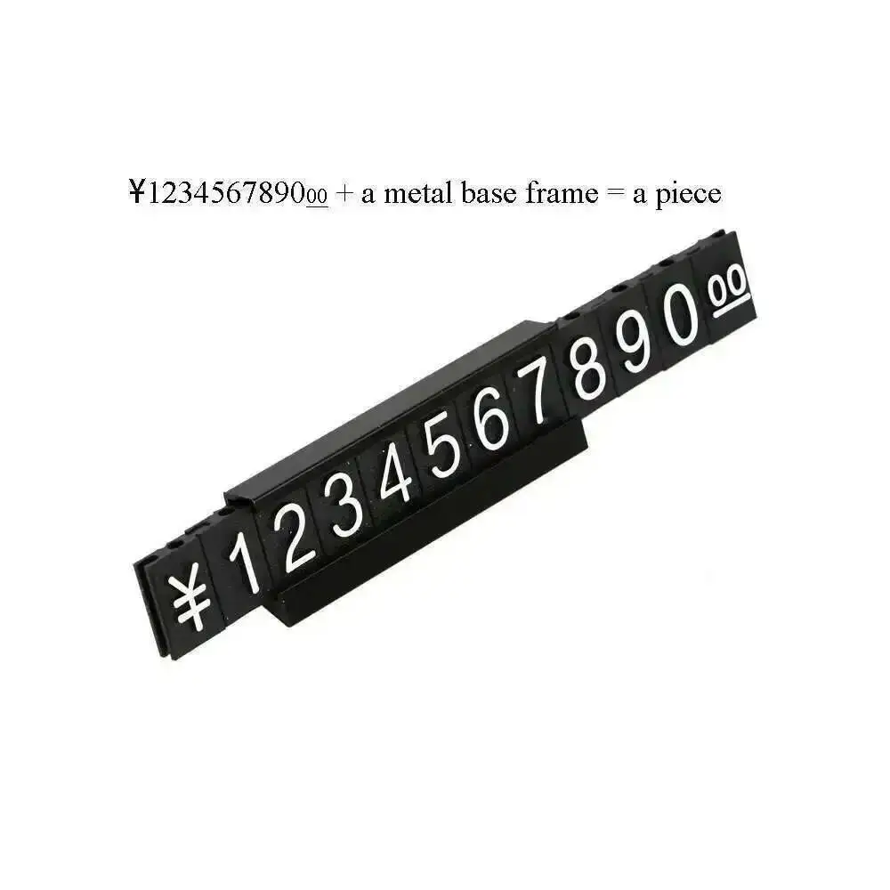 Desktop Metal Base Combined Price Tags Camera Mobile Phone Assembly Arabic Numerals Signs Label Window Counter Display Stands